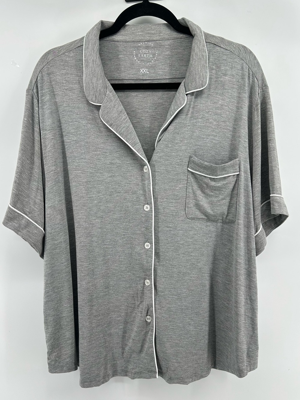 Cozy Earth Bamboo Stretch Knit short sleeve pajama top Women's Sz XXL Soft Cozy